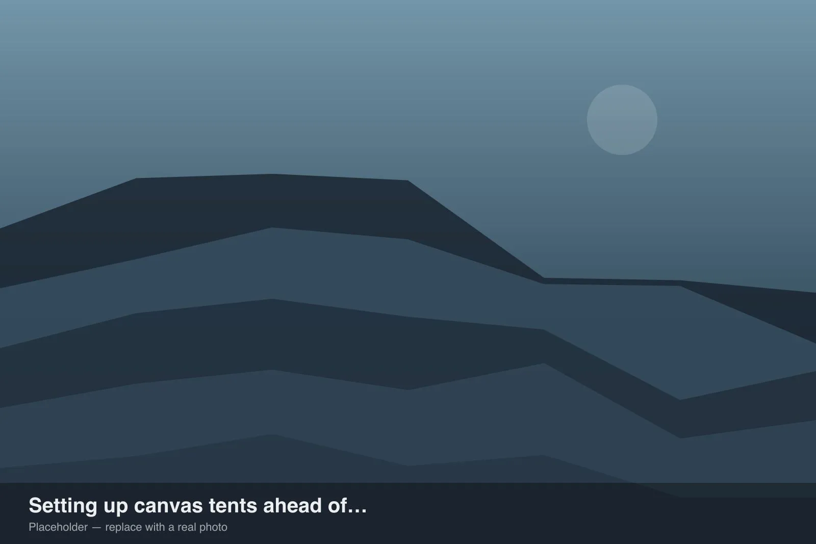 Setting up canvas tents ahead of the summer camp season.