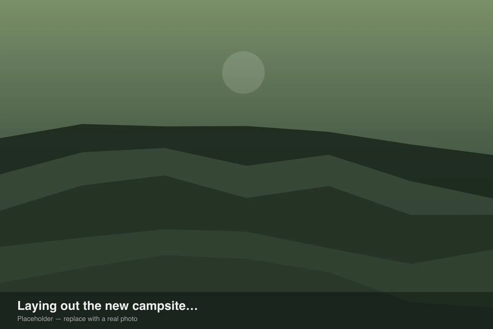 Laying out the new campsite design in Chippewa.