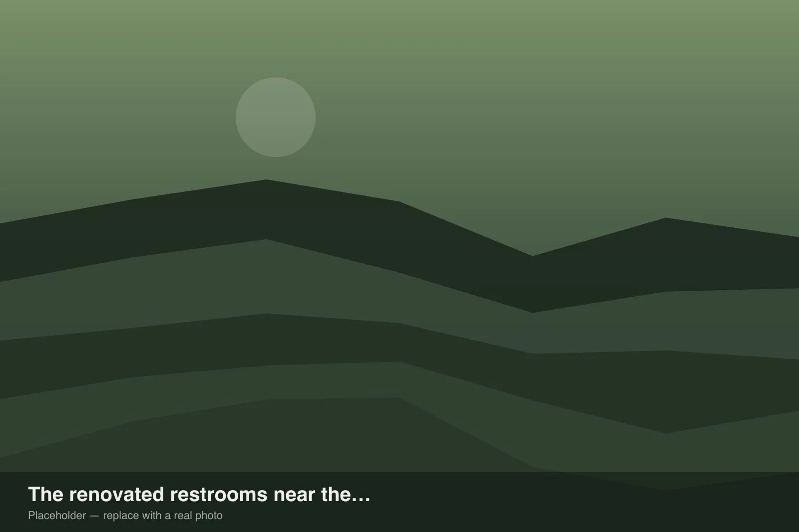 The renovated restrooms near the Main Pavilion.