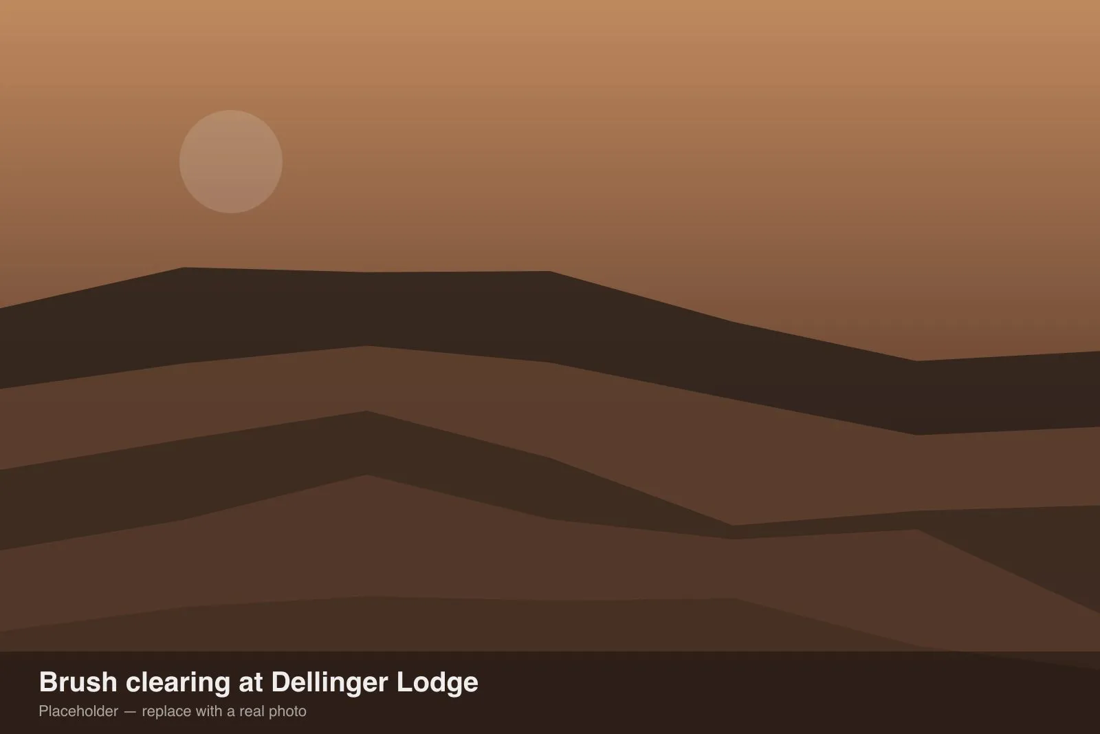 Brush clearing at Dellinger Lodge.
